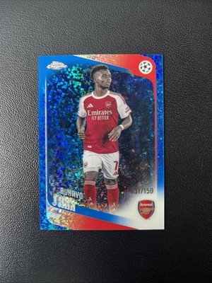 2026 Topps Flagship UEFA Bukayo Saka Blue Mini Diamond /150