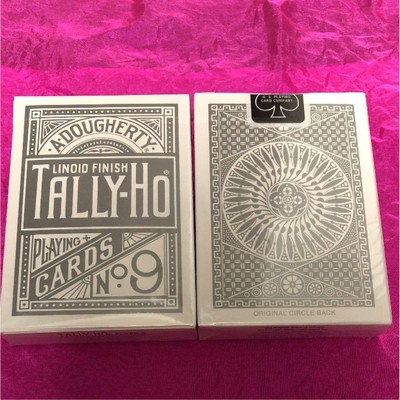 TALLY-HO Circle Back Silver Playing Cards Limited Edition Ungeöffnet 2000 Stü...