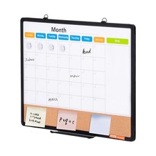 24x18in Multi-Function Board: Monthly Calendar, Whiteboard  Cork Area