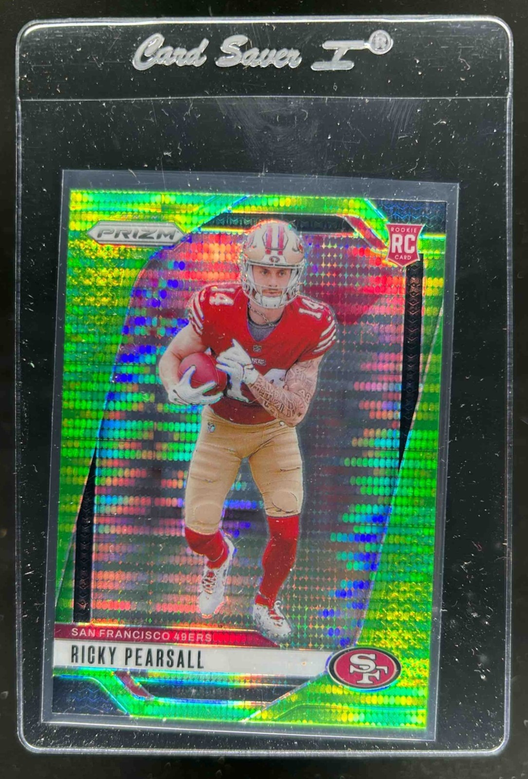 2024 Prizm Ricky Pearsall RC Neon Green Pulsar Rookie #383 49ers