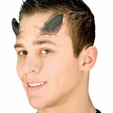 Woochie Black Demon Horns Latex Appliance for Halloween