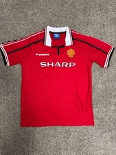 7 BECKHAM Manchester United 98/00 Home RETRO Umbro Men's Jersey - Size L & XL