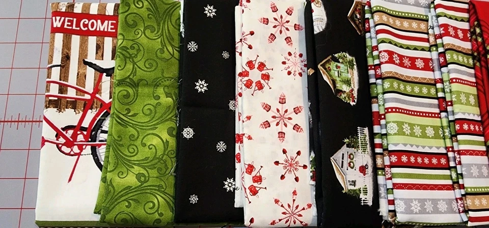 Quilting Cotton Fabric, Holiday  Happy Place 9 End of Bolt Remnants  4 yds  - Image 2 of 4