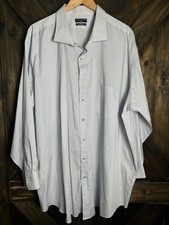 Shaquille O'Neal XLG Big Fit Cooling Stretch Button Up 20 34/35 White Diamond