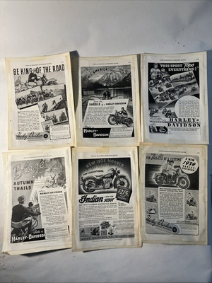 #ad Popular Mechanics Mororcycle Ad Lot Of 6 From Magazine $20.00