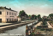 da1165 cartolina isoletta frazione arce  stazione ferroviaria  frosinone bella!