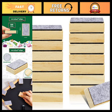 24 Pcs Mini Chalkboard Erasers - Wood Felt Small Blackboard Cleaners for Office