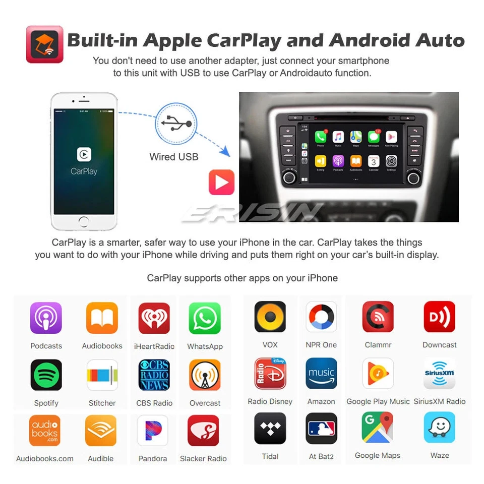 DAB+Autoradio Android 12 Carplay für Skoda Octavia Yeti 8-Kern DSP GPS OBD DVR - Bild 2 von 4