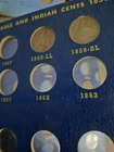 36x INDIAN HEAD PENNIES 1 CENT MIXED  DATES CIRCULATED COINS IN HOLDERS 2 EAGLES