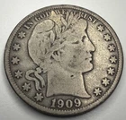 1909 S Barber Half Dollar E54