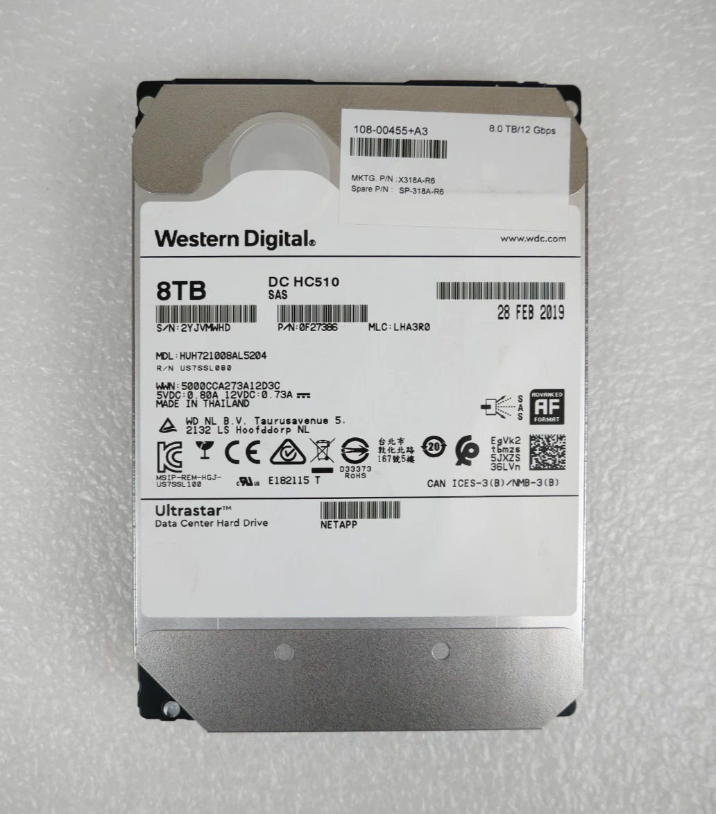 Western Digital Internal Hard Disk Drives 8 TB Storage Capacity