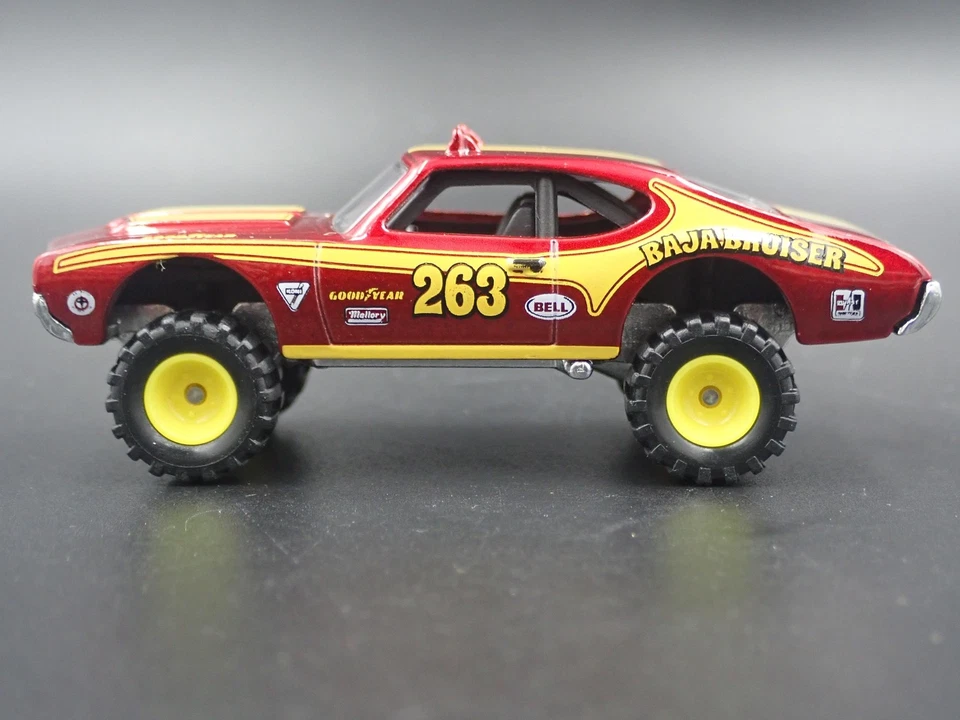 1970 70 Olds oldsmobile 442 4X4 fuori Strada Rosso 1/64 Scala Modellino Auto - Immagine 2 di 4