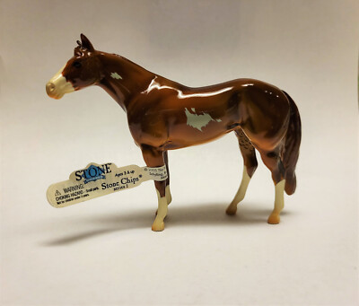 Breyer Peter Stone Schylling Stock Horse Stablemate Chips Glossy Chestnut Overo