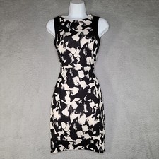 H&M Dress Womens Size 2 Black Cocktail Monochrome Business Wear Corporate Chic