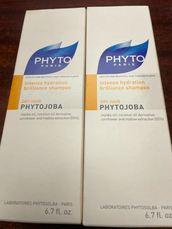 Phyto Paris PhytoJoba интенсивный увлажняющий шампунь для сухих волос ДВЕ бутылки 6,7 унц каждая - Изображение 2 из 2