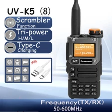 For Quansheng UVK58 Walkie Talkie 50-600 MHz Full Band AM DTMF Scrambler Ham New