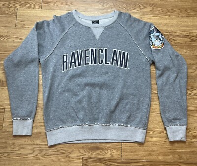 Harry Potter Sweater Womens Size M Gray Ravenclaw Wizarding World