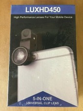 LUXHD450 5 IN 1 Universal Photo Clip Lens -Tablets- Cell Phone Fish Tele Macro