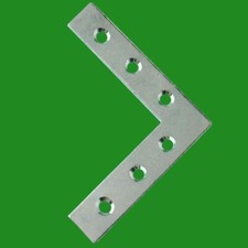 8x 100mm (4") Flat Corner Right Angle Plate Bracket Brace, Support Fix Repair