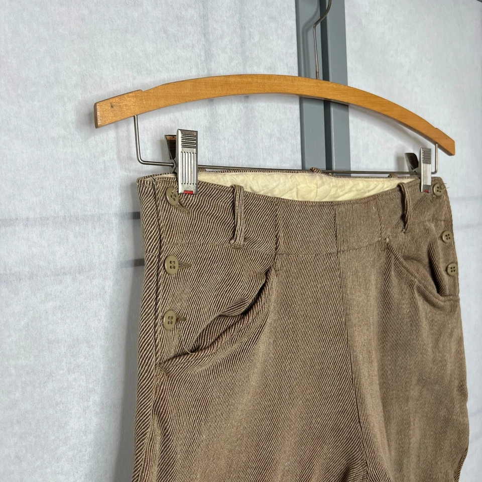 Pantalones de montar Jodhpurs ecuestres vintage años 40 adultos pequeños pantalones marrones Foto 2 de 4