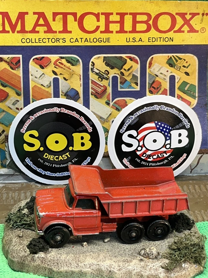 Camión volquete Lesney Matchbox 1966 n.º 48 rojo diecast excelente estado Foto 2 de 4