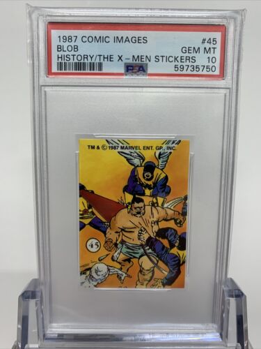 Blob 1987 History  X-men Comic Images Stickers #45 PSA 10 Pop 1 Beast Angel - Picture 1 of 2