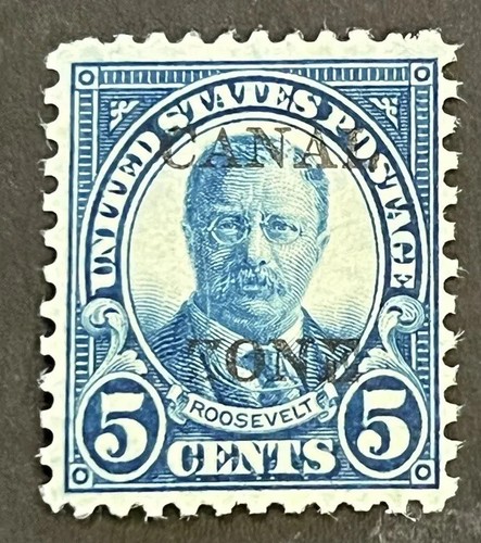 Travelstamps: US Canal Zone Stamps Scott #103 - 5 Cent Roosevelt MOGVLH - Picture 2 of 5