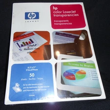 HP Color Laserjet Transparencies 50 Sheets 8.5 x 11”