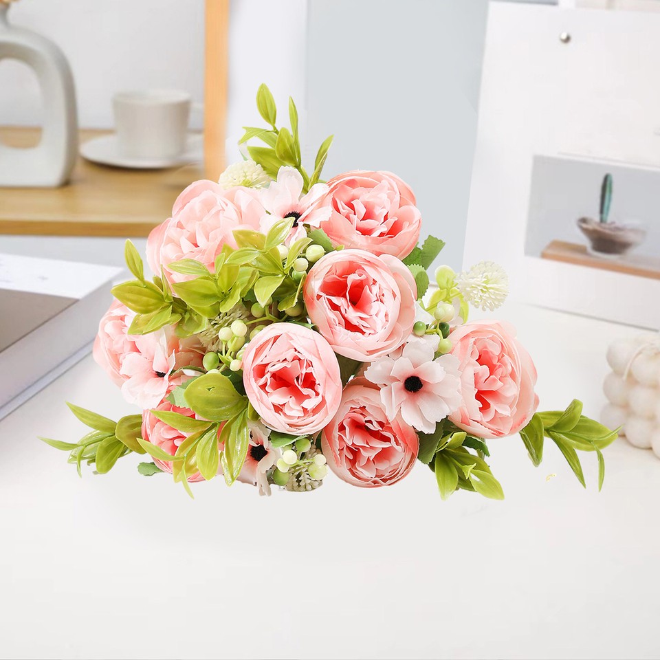 Peony Bouquet Flower Centerpiece Peony Flower Bouquet for Home Wedding