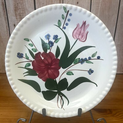 Vintage Blue Ridge Southern Pottery Bluebell Bouquet Luncheon Plate