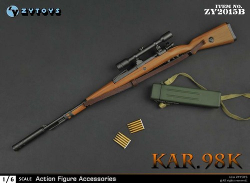 ZY Toys ZY2015B WWII German KAR 98K Sniper Rifle 1/6 Fit for 12" Action Figure - 第 1/4 張圖片