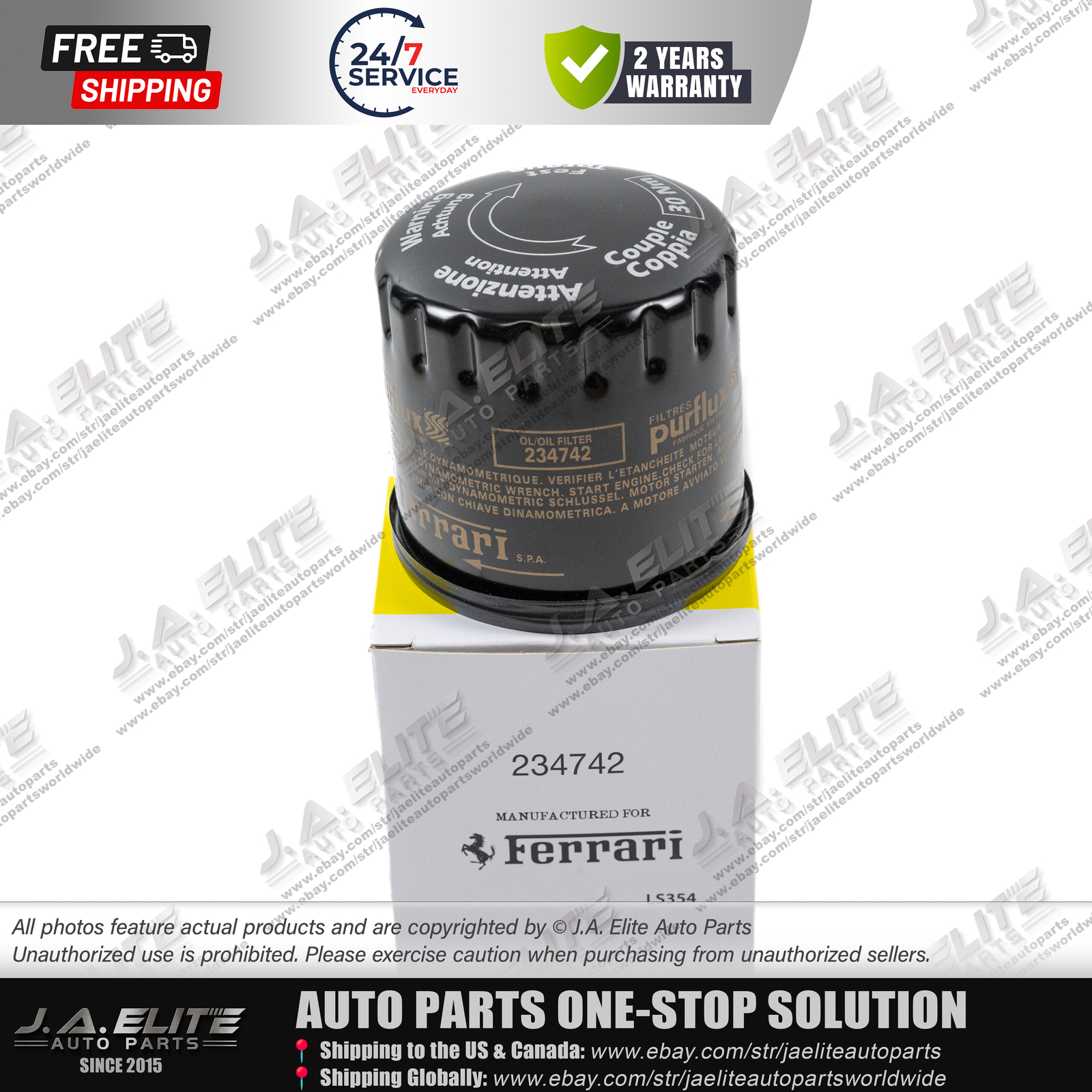 4pcs Ferrari Oil Filter & Air Filter & Pollen Filter for Ferrari California