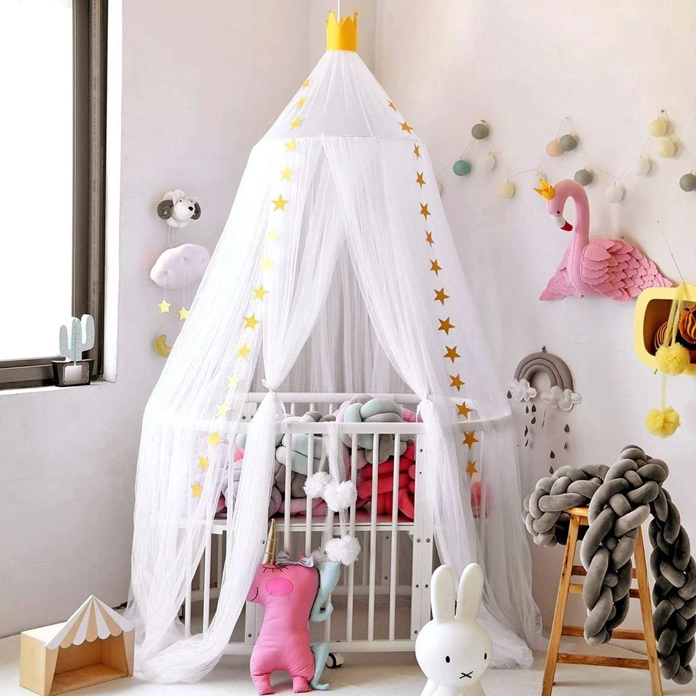 Baby crib curtain top
