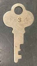 Original AMCO Advance Machine Company D-31 Gumball or Peanut Machine Padlock Key
