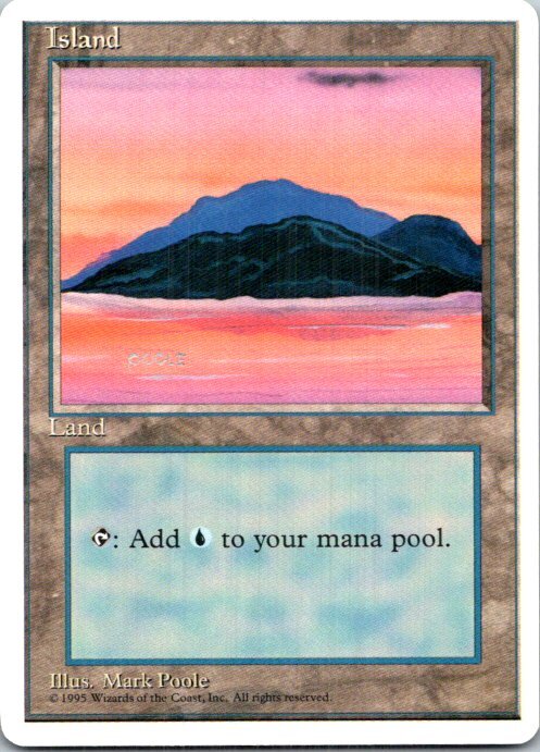 Island (C) Magic The Gathering Fourth Edition Lightly played