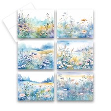 12 All Occasion Greeting Cards, Blank cards with envelopes - DAISY 2 of Each