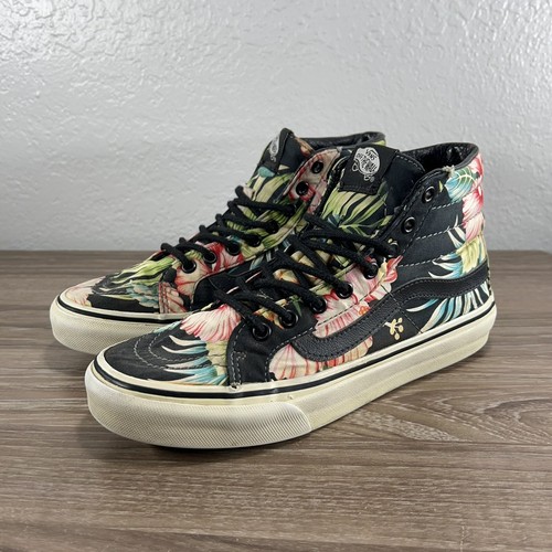 vans hawaiian floral black