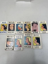 1940’s Mr Ree Board Game Selchow And Righter Character Cards Incomplete