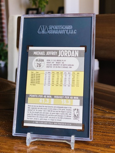 1990-91 Fleer Michael Jordan SGC 10 Gem Mint #26 Chicago Bulls HOF GOAT - Picture 2 of 2