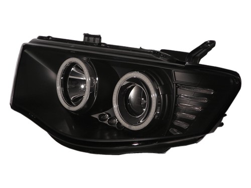 TRITON 2005-2014 2D/4D LED Halo Projector Headlight Black for Mitsubishi RHD - Picture 2 of 7
