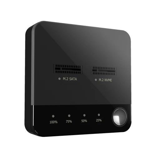 M.2 SATA M.2 NVMe Duplicator,Plug and Play, Offline Copy,Portable, 2 Bay Offline