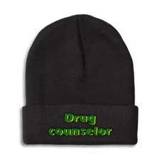 Beanies for Men Drug Counselor Winter Hats for Women Acrylic Skull Cap 1 Size