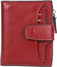 Billetera Elegante De Cuero Cartera Porta Tarjetas Con Bloqueo Rfid Para Mujer