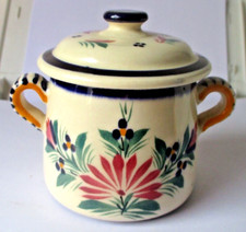 Bonbonnière pot couvercle ANSES sucrier faïence HB Quimper 299 rare vintage