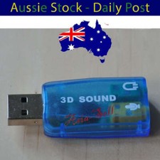 3pcs Sound Card Audio Adaptor 3D 5.1 USB 3.5mm Microphone Headphone Jack Stereo