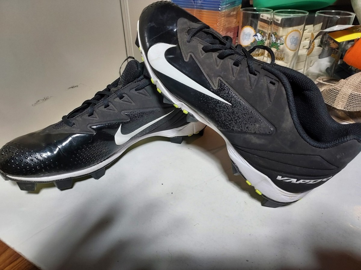 Nike Vapor FastFlex Cleats Shoes Black White Logo Men