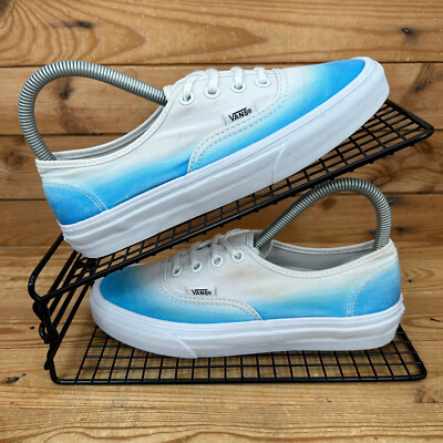 Vans Turnschuhe Damengröße UK 4 authentisch weiß blau ombre Canvas Skaterschuhe