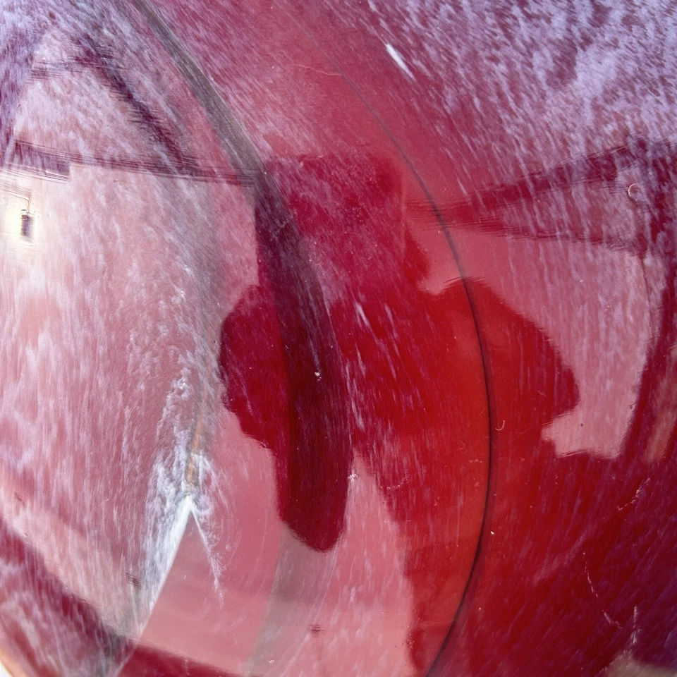 Rare NOS LBL/Tech Lighting Italian Murano Glass Pendant Light Fixture Red Nuage - Image 4 of 4