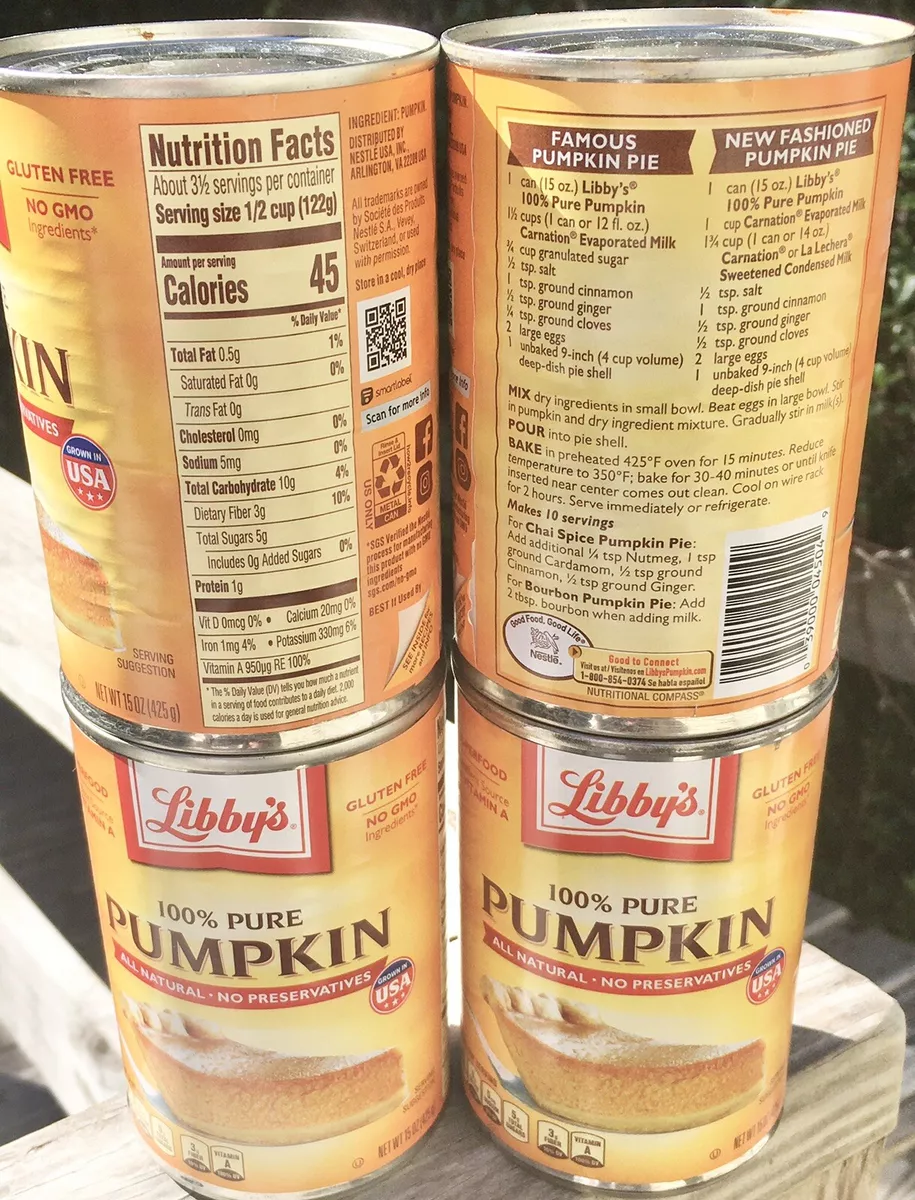 Libby's canned top pumpkin for dogs