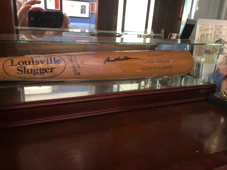 Bate de béisbol profesional Louisville Slugger firmado por Paul Lo Duca genuino Florida Marlins Foto 4 de 4